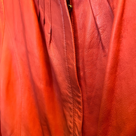 Classiques Entier Red Leather Jacket  size L - Picture 9 of 15